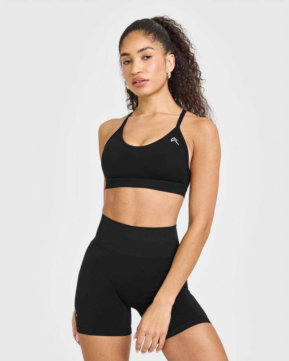 Oner Active EnhanceLift Seamless Strappy Sports Bra in Black